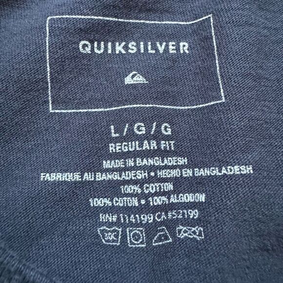 Quiksilver Long Sleeve T-Shirt Size Large Regular Fit 100% Cotton Skater Style - Picture 11 of 14